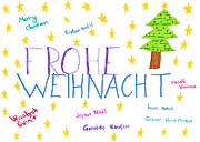 Frohe Weihnacht, Fremdsprachen, Balkan, slawisch, joyeux Noël, buon natale, Karte, Tannenbaum Sterne, Merry Christmas, Weihnachten, 24. Dezember, X-Mas, Heiligabend, Christnacht, Zeichnung, Illustration, Druckaufloesung, Gratisbild, Illuminatoren, kirchl