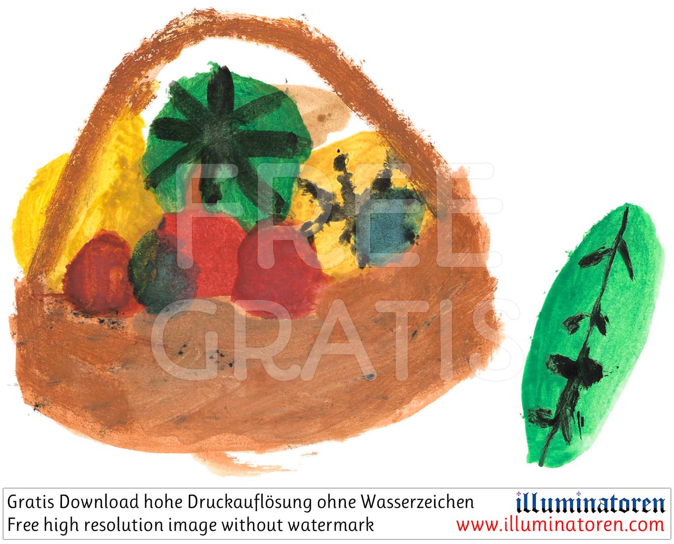 Erntedankfest, Korb, Feldfruechte, Zeichnung, Illustration, Druckaufloesung, Gratisbild, Illuminatoren, kirchliche Jugendarbeit, katholische Kirche, Pastoralraum meggerwald pfarreien, Horw, Christentum