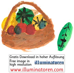 Erntedankfest, Korb, Feldfruechte, Zeichnung, Illustration, Druckaufloesung, Gratisbild, Illuminatoren, kirchliche Jugendarbeit, katholische Kirche, Pastoralraum meggerwald pfarreien, Horw, Christentum