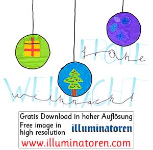 Frohe Weihnacht, Karte, Christbaumkugeln, Tannenbaum, Weihnachten, 24. Dezember, X-Mas, Heiligabend, Christnacht, Zeichnung, Illustration, Druckaufloesung, Gratisbild, Illuminatoren, kirchliche Jugendarbeit, katholische Kirche, Pastoralraum meggerwald pfa