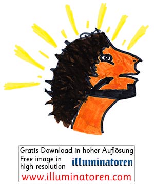 Jesus, Kopf, Bart, Strahlen, Blick zum Himmel, Zeichnung, Illustration, Druckaufloesung, Gratisbild, Illuminatoren, kirchliche Jugendarbeit, katholische Kirche, Pastoralraum meggerwald pfarreien, Horw, Christentum