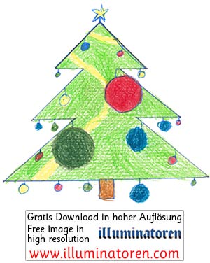 Tannenbaum, Weihnachtsbaum, Weihnachten, Kugeln, abstrakt, schematisch, Zeichnung, Illustration, Druckaufloesung, Gratisbild, Illuminatoren, kirchliche Jugendarbeit, katholische Kirche, Pastoralraum meggerwald pfarreien, Horw, Christentum