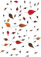 Herbstlaub, Deko, Blaetter, rot braun orange, Hintergrund, gezeichnet, Comic, Cartoon, Clipart, Zeichnung, Bild, Kunst, Kuenstler, Christentum, Kirche