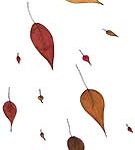 Herbstlaub, Deko, wenige einzelne Blaetter, rot braun orange, Hintergrund, gezeichnet, Comic, Cartoon, Clipart, Zeichnung, Bild, Kunst, Kuenstler, Christentum, Kirche